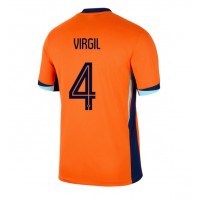Alankomaat Virgil van Dijk #4 Kotipaita EM-Kisat 2024 Lyhythihainen